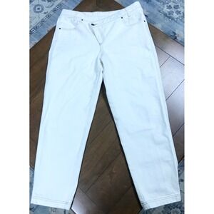 Future‎ Collective Kahlana Barfield Brown Stitch Cream denim jeans Sz 10